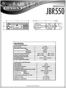 img 1 attached to 🔊 Jensen JBR550 Heavy Duty 160 Watt (4x40W) 12V DC AM/FM/CD Stereo with Single Disc CD/CDR/CDRW Playback, USA AM/FM Tuner and 30 Station Presets (12 AM / 18 FM), including PA Microphone Input