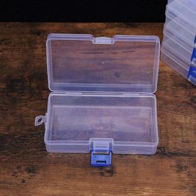 img 2 attached to 💎 NUOBESTY 10pcs Clear Plastic Storage Box - Perfect Organizer for Jewelry, Crafts, and Small Items