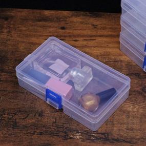 img 1 attached to 💎 NUOBESTY 10pcs Clear Plastic Storage Box - Perfect Organizer for Jewelry, Crafts, and Small Items