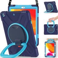 protective ipad case for kids - braecnstock kids case for ipad 9th/8th/7th generation, ipad 10.2 inch 2021/2020/2019 with kickstand, grip handle, shoulder strap, screen protector, pencil holder, and cap holder logo