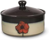 pfaltzgraff painted poppies covered casserole logo