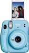 fujifilm instax mini 11 instant camera - sky blue, portable 4.8&#34; x 4.2&#34; x 2.6&#34; camera logo