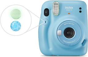 img 1 attached to Fujifilm Instax Mini 11 Instant Camera - Sky Blue, Portable 4.8&#34; x 4.2&#34; x 2.6&#34; Camera