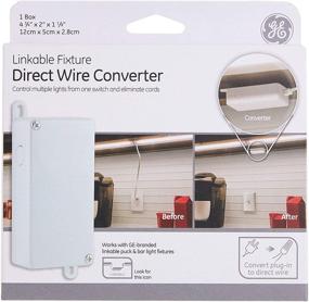 img 1 attached to GE 39971 Direct Wire Converter for Linkable Light Fixtures - Junction Box, Control Multiple Lights from One Switch, Cord-Free Design - White