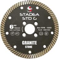 💎 stadea sbd104c diamond saw blade 6-inch turbo grinder - granite dry cutting, 8 mm segments logo