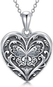 img 4 attached to Сердцеобразное медальонное ожерелье SoulMeet с подвеской под семьей Поддерживайте близость с близкими с помощью серебра/золотой индивидуальной бижутерии Sunflower Heart Shaped Locket Necklace