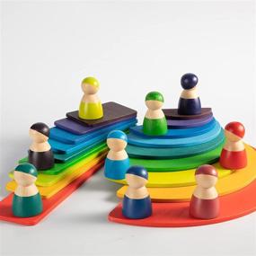 img 1 attached to 🌈 Exciting Rainbow Friends Montessori Pretend Toy - 2.5x1.5 Inches - Perfect for Imaginative Play!