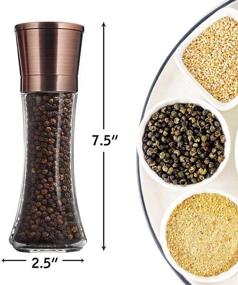 img 3 attached to Salt Pepper Grinder Set Adjustable Kitchen & Dining