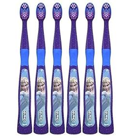 img 1 attached to 👧 Oral-B Kids Frozen Characters Toothbrush for Girls over 3 Years Old, Extra Soft (Pack of 6)