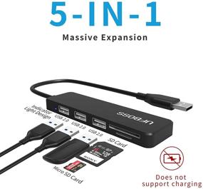 img 3 attached to Versatile 5-in-1 USB Hub & Card Reader for MacBook, iPad Pro, XPS & More (30cm)