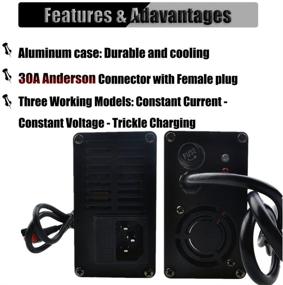 img 1 attached to 🔋 48V Lithium Battery Charger - 13S, Trickle Charger for E-Bike/Motorcycle - 54.6V 4A Anderson Connector