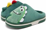 🦖 cherrstile dinosaur slippers: stylish winter non-slip boys' shoes in cozy slippers logo