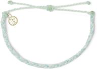 🌈 pura vida mini braided bracelet with plated charm: adjustable and stylish! logo