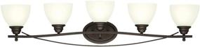 img 3 attached to 💡 Westinghouse Lighting Elvaston 5-Light Indoor Wall Fixture, Oil Rubbed Bronze Finish, Frosted Glass