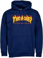 🔥 ultimate stylish comfort: thrasher flame pullover hoody for fashion enthusiasts! логотип