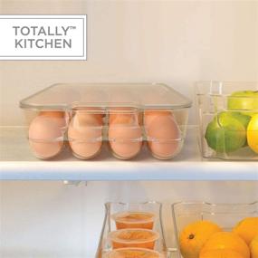 img 2 attached to Totally Kitchen Plastic Egg Holder: BPA Free Fridge Organizer with Lid & Handles, 28 Egg Tray Clear - Refrigerator Storage Container