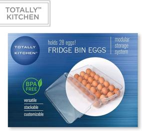 img 3 attached to Totally Kitchen Plastic Egg Holder: BPA Free Fridge Organizer with Lid & Handles, 28 Egg Tray Clear - Refrigerator Storage Container