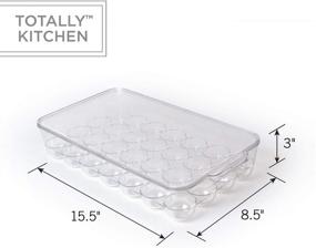 img 1 attached to Totally Kitchen Plastic Egg Holder: BPA Free Fridge Organizer with Lid & Handles, 28 Egg Tray Clear - Refrigerator Storage Container