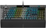 🔥 corsair k100 rgb mechanical gaming keyboard: cherry mx speed rgb silver keyswitches, axon hyper-processing, 44-zone rgb lightedge, pbt double-shot keycaps logo