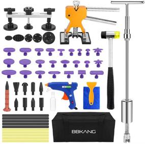img 4 attached to 🚗 Набор инструментов для бескрасочного ремонта вмятин BBKANG - 60 шт. профессиональных инструментов для легкого удаления вмятин на автомобиле - мостовой вытяжной, T-образный вытяжной, горячий клей и наборы для прижимания.