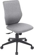 bowthy office chair - armless ergonomic desk chair without arms, mid back fabric swivel chair for computer tasks (gray) логотип