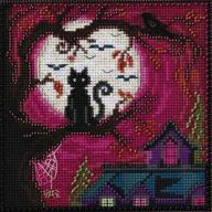 get spooky with the moonstruck beaded counted halloween 👻 cross stitch kit - mh141626 buttons & beads 2016 autumn logo