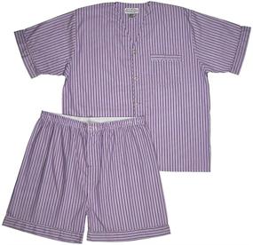 img 1 attached to 👕 Striped V Neck Pajama Sleepwear with Sleeves – Comfortable and Stylish!