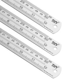 img 2 attached to 📏 Accurate Measurements Made Easy with ZZTX Classic Stainless Straight Measuring