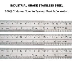 img 3 attached to 📏 Accurate Measurements Made Easy with ZZTX Classic Stainless Straight Measuring