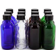 🌈 vivaplex assorted colors glass bottles: vibrant and versatile containers for all your needs logo