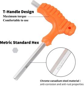 img 1 attached to 🔧 Набор шестигранного ключа с трубчатой ручкой из 10 штук - Прочный т-образный шестигранный ключ, метрические размеры 2-10 мм - Универсальный инструмент для заводов, домов, автомобилей/велосипедов - Отличная идея подарка на День благодарения