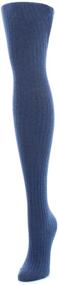 img 1 attached to 🧦 Ribbed Cotton Sweater Tights for Girls - Premium Kids' Tights by Memoi