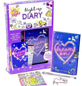 img 4 attached to 🔒 Illuminate Your Secrets! Just My Style Light Up Diary: Lock & Key, Secret Messages, Colorful Stickers & Light Up Cover