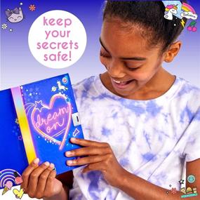 img 1 attached to 🔒 Illuminate Your Secrets! Just My Style Light Up Diary: Lock & Key, Secret Messages, Colorful Stickers & Light Up Cover