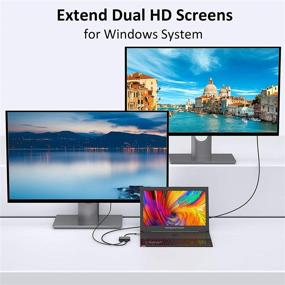img 1 attached to 💻 USB C to Dual HDMI Adapter 4K @60hz, Type C to HDMI Converter for MacBook Pro Air 2020/2019/2018, Lenovo Yoga 920/Thinkpad T480, Dell XPS 13/15, and More