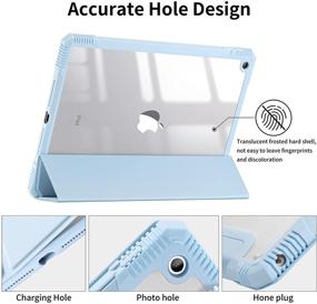 img 2 attached to 🔹 LovRug iPad 9th/8th/7th Generation Case 10.2 Inch 2021/2020/2019 - Sky Blue: Slim, Lightweight, & Protective Cover