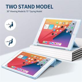 img 1 attached to 🔹 LovRug iPad 9th/8th/7th Generation Case 10.2 Inch 2021/2020/2019 - Sky Blue: Slim, Lightweight, & Protective Cover