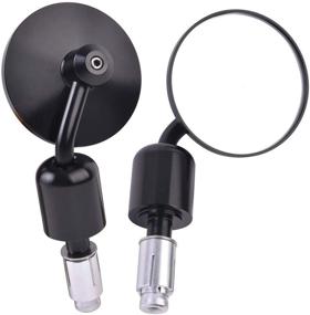 img 4 attached to 🛵 Enhance Your Motorcycle's Safety with Heran Rear View Side Mirror Round Bar End Convex Motorcycle Mirror CNC for 7/8" Handle Bars, Compatible with Honda, Suzuki, Yamaha, Kawasaki, and More!