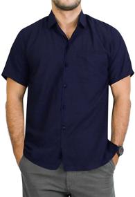 img 4 attached to LEELA Rayon Sleeve Hawaiian Collar Men's Clothing and Shirts