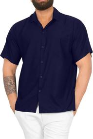 img 3 attached to LEELA Rayon Sleeve Hawaiian Collar Men's Clothing and Shirts