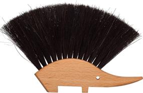 img 1 attached to 🦔 Redecker Hedgehog Table Brush | Natural Horsehair Bristles | 4.5 x 5.5 inches | Versatile Hand Brush with Decorative Shape | Made in Germany