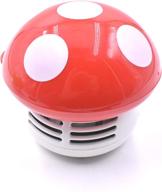 red mushroom shaped mini cute table dust vacuum cleaner - portable desk vaccum sweeper for corners логотип