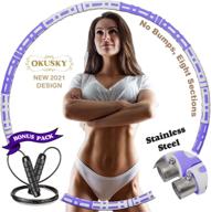 okusky weighted hoop for adults - hula fitness hoop, 8 sections, stainless steel, weight loss, weighted hoola hoop, holahoops, exercise, fitness, workout logo