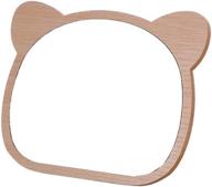 🐻 vintage wood table mirror with stand - cute makeup mirror for personal vanity, home decor - ideal for women and girls (bear theme) логотип