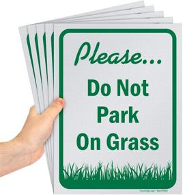 img 4 attached to Smartsign Please Park Grass Polystyrene