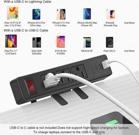 img 2 attached to Convenient Desk Mount Power Strip with USB Ports & 💡 Fast Charging Outlets - Ideal for Home Office, Garage, and Workshop