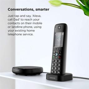 img 2 attached to 📞 Беспроводной телефон Motorola AXH01 DECT 6.0 с умной функцией автоответчика и Alexa - 1 беспроводной трубка включена.