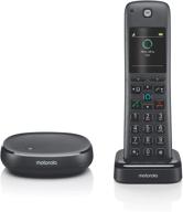 📞 motorola axh01 dect 6.0 smart cordless phone & answering machine with alexa - 1 cordless handset included logo