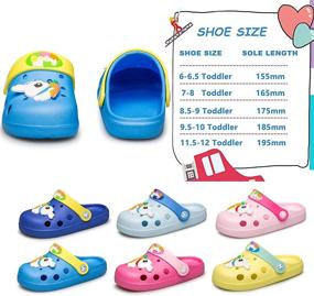 img 3 attached to 👧 LOUSST Unisex Kids Garden Clogs: Slip-on Water Shoes for Boys Girls with Cartoon Design - Beach Sandals Slippers