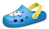 👧 lousst unisex kids garden clogs: slip-on water shoes for boys girls with cartoon design - beach sandals slippers logo